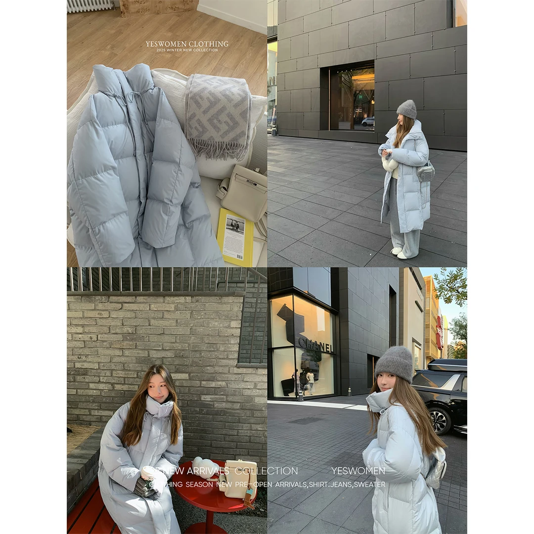 YESWOMEN续命暖炉·90白鸭三星安心绒 立领长款羽绒服XYF7356A4279