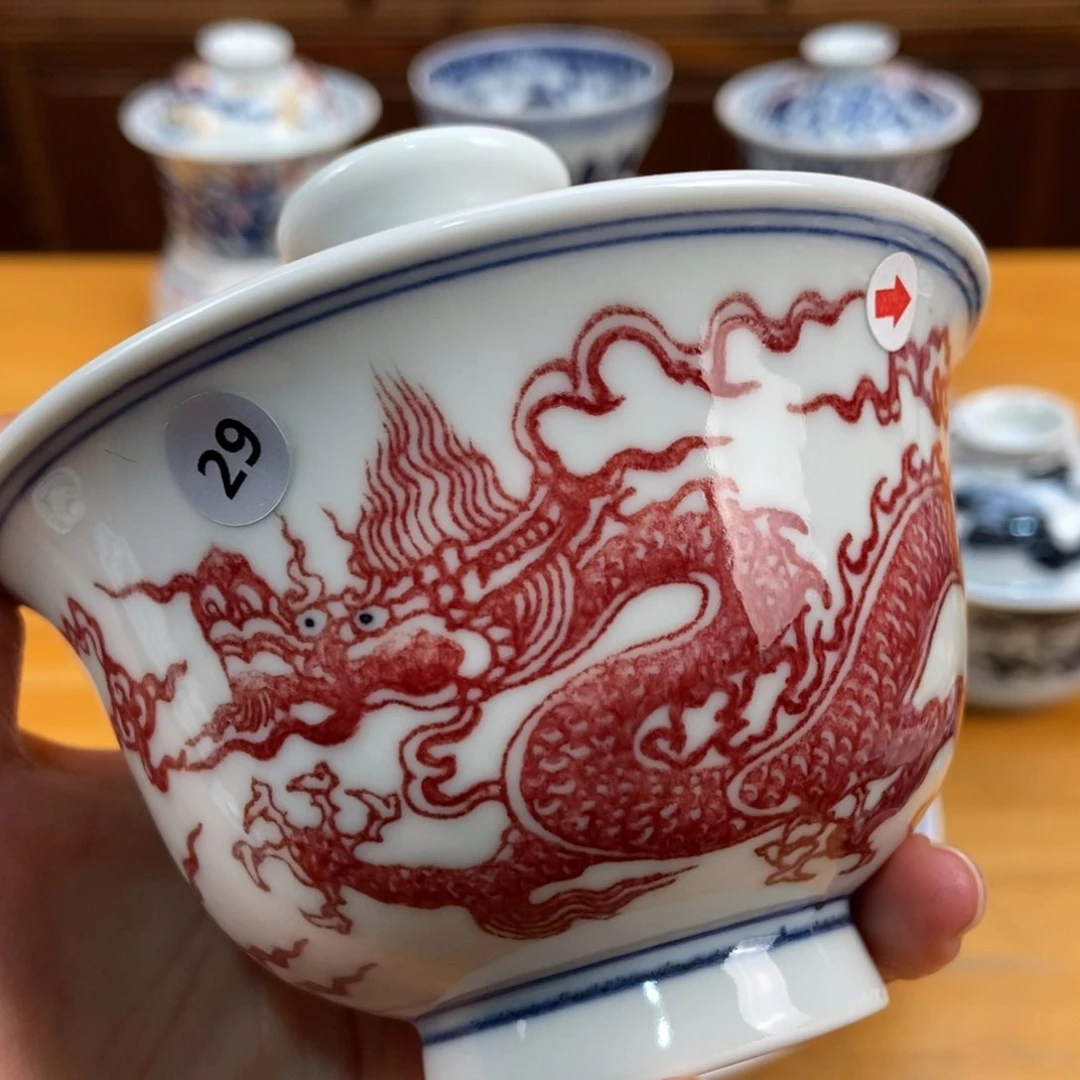 手绘现代茶具非古董春***里