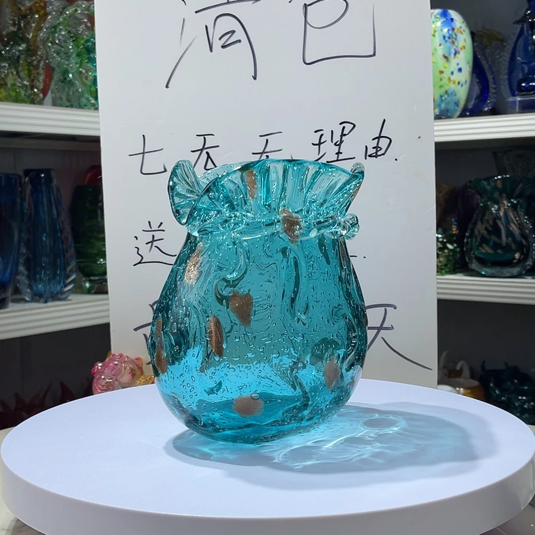琉璃淄博琉璃，手工花瓶
