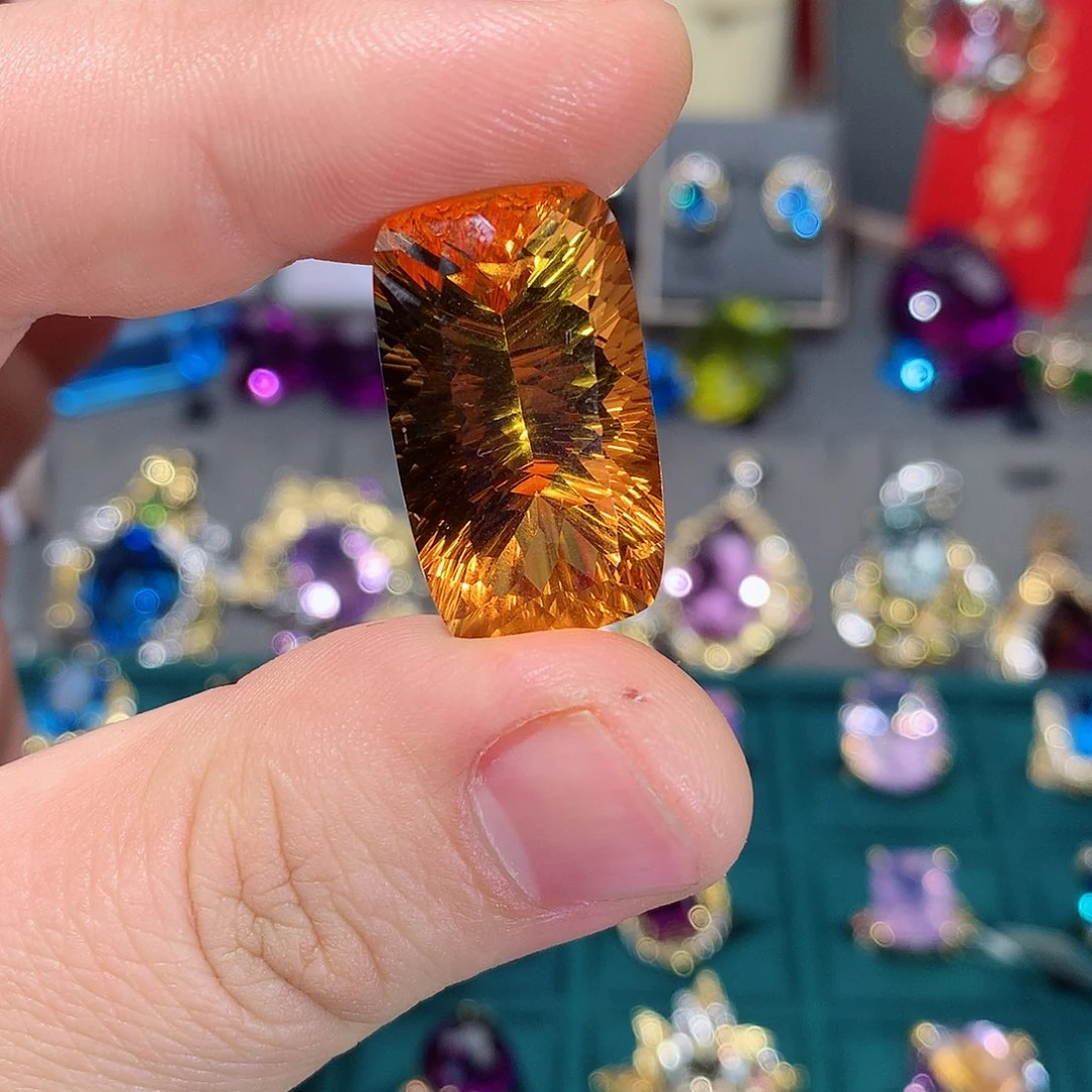 水晶戒指未镶嵌胖*达裸石