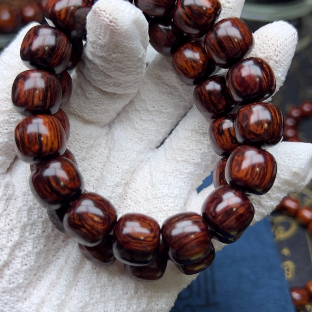 甜***蜜降真香手串/手链海南红降1314黑金土埋老料满纹单圈