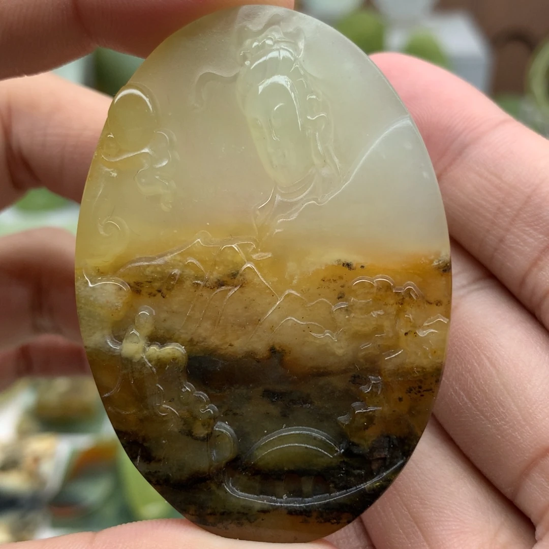 岫玉未镶嵌吊坠(不含链)