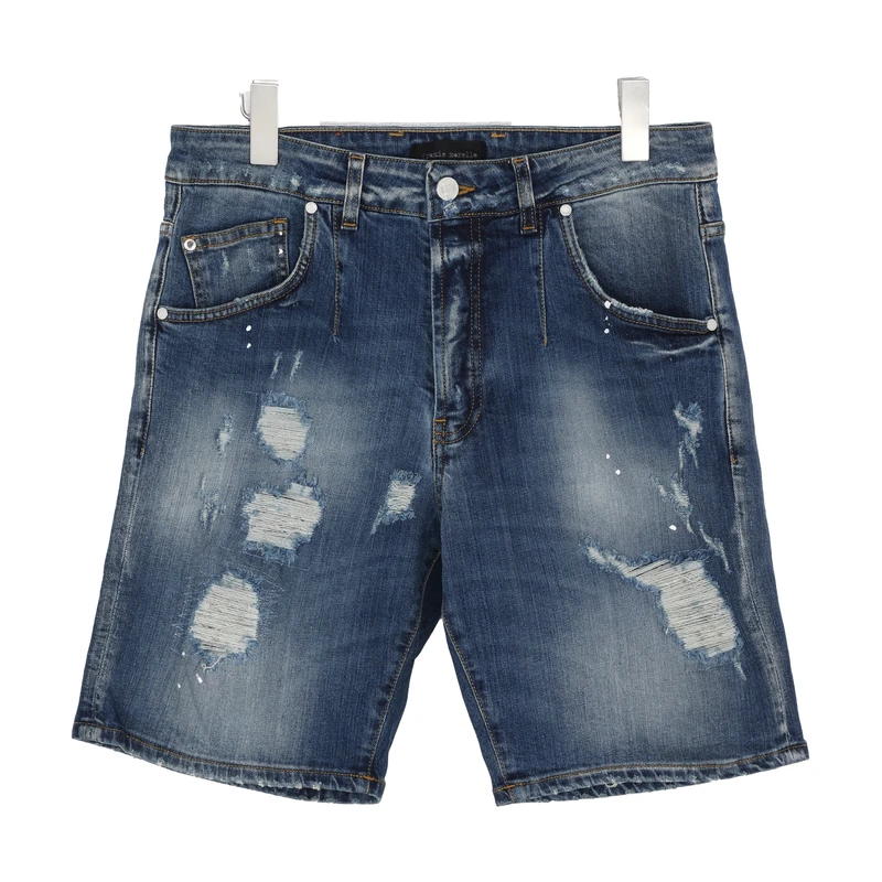 FRANKIE MORELLO男士牛仔短裤 FMCP7115BE