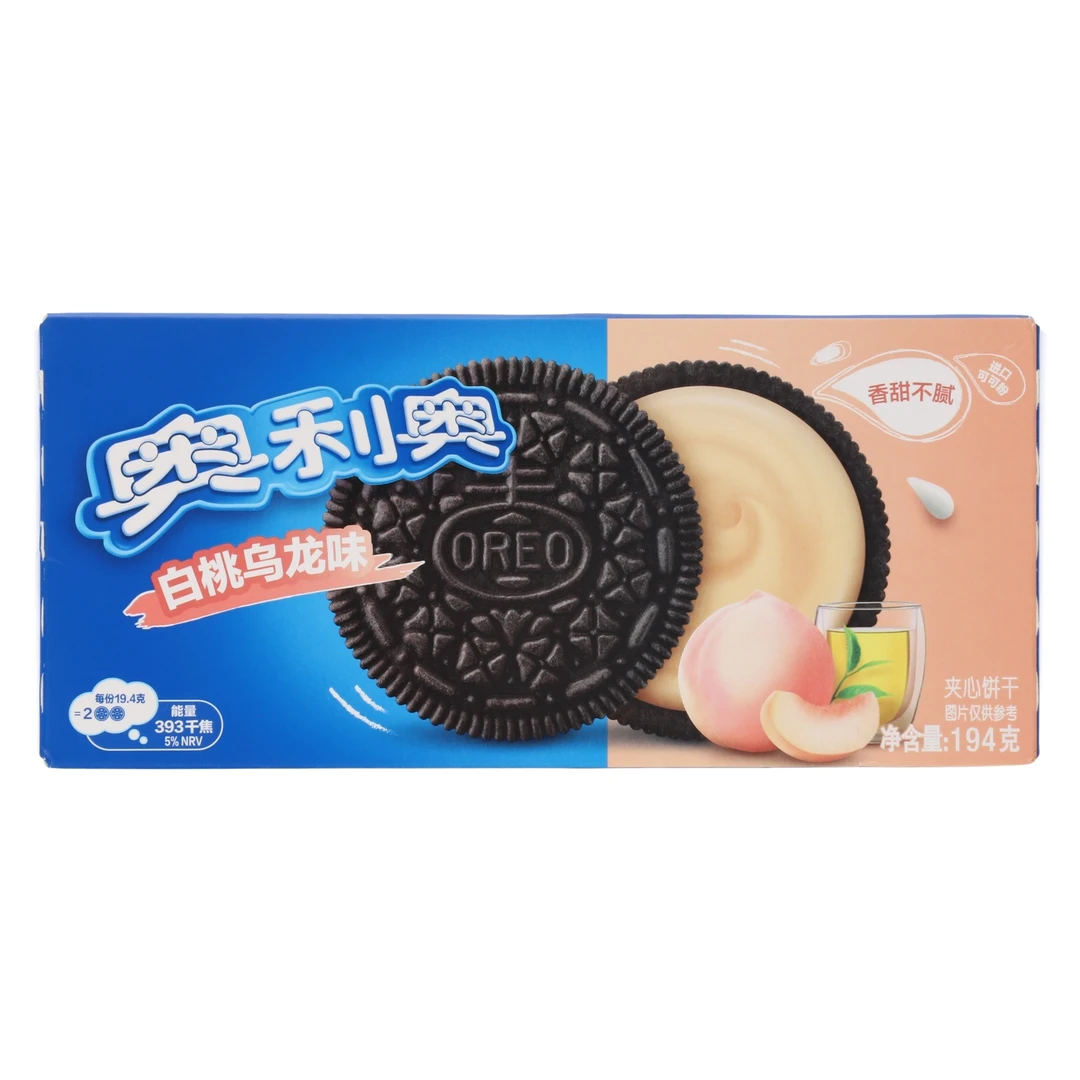 Oreo/奥利奥夹心饼干白桃乌龙味 194g