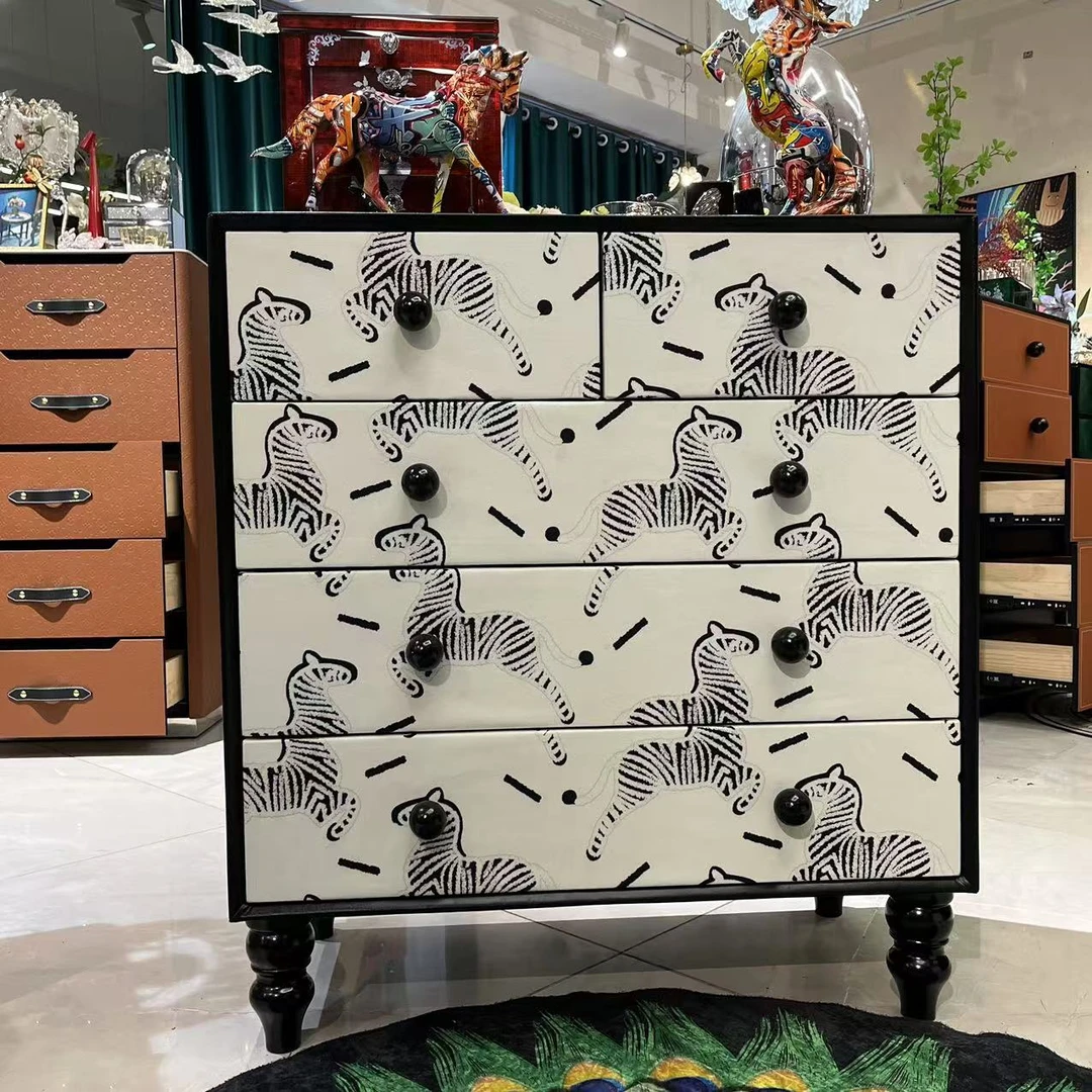 【喜悦家具】MSHK斑马大五斗柜80*40*87