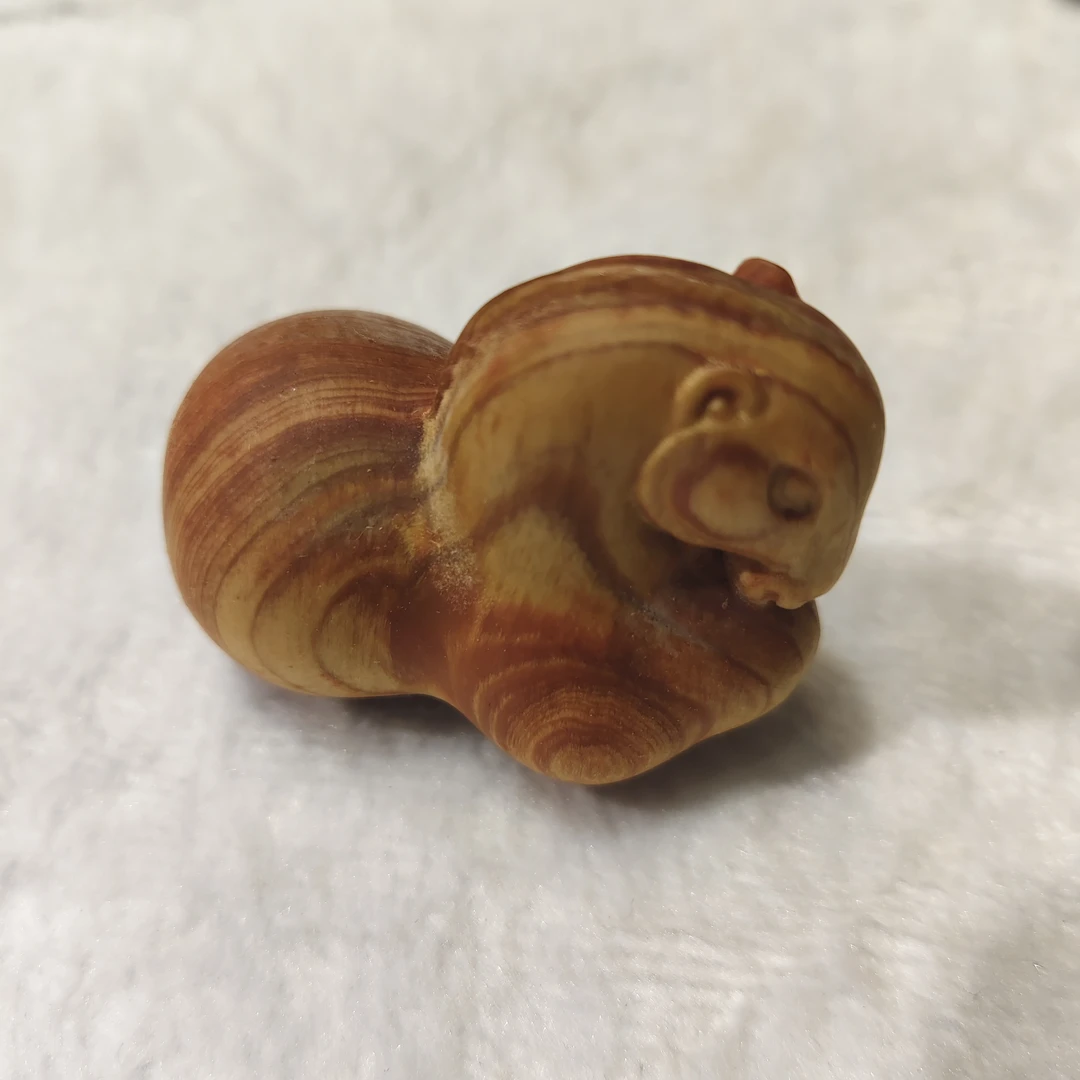 天然太行手工实木木雕刻唐马生肖马到成功文玩太行山手盘物件