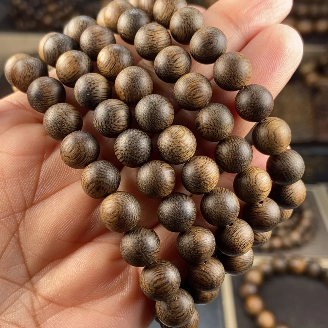 沉香手串力****器越南芽庄白棋楠