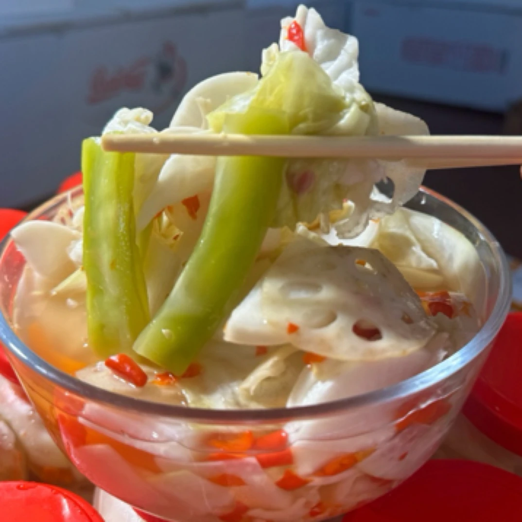 广西柳州风味冰糖酸杂酸蔬菜酸萝卜酸泡菜酸莴笋酸木瓜酸开盖即食