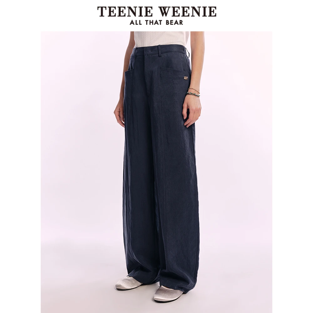 *TeenieWeenie小熊女休闲裤25简约老钱风松弛感香蕉裤TTTC256410I