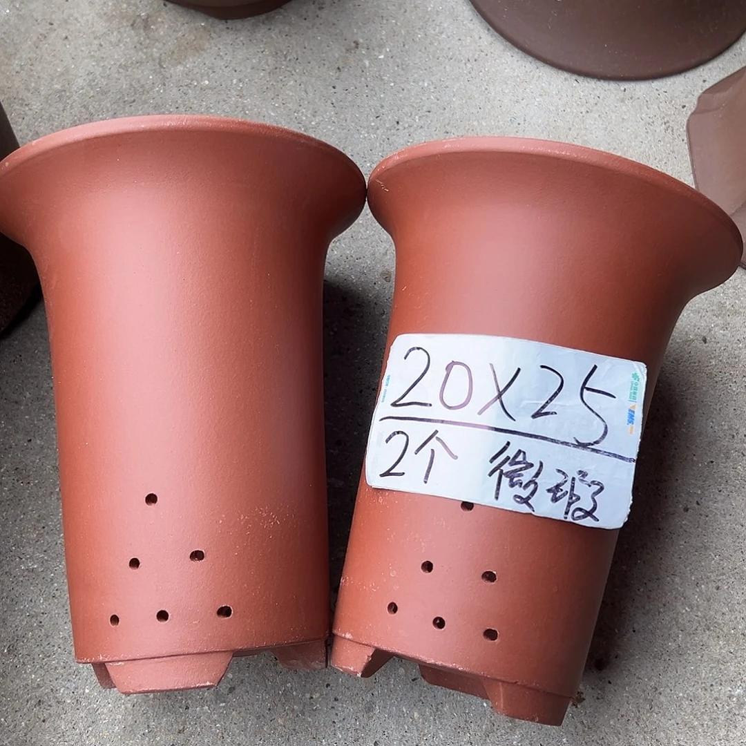 紫砂花盆宜兴紫砂花盆2只