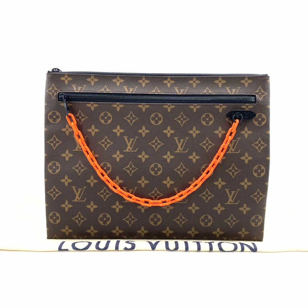 未使用 LouisVuitton/路易威登 限量走秀老花信封手拿包 35/26