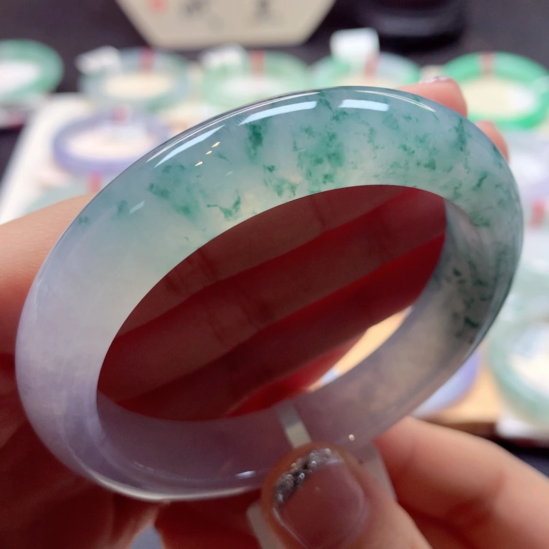 翡翠手镯未镶嵌25号正圈77