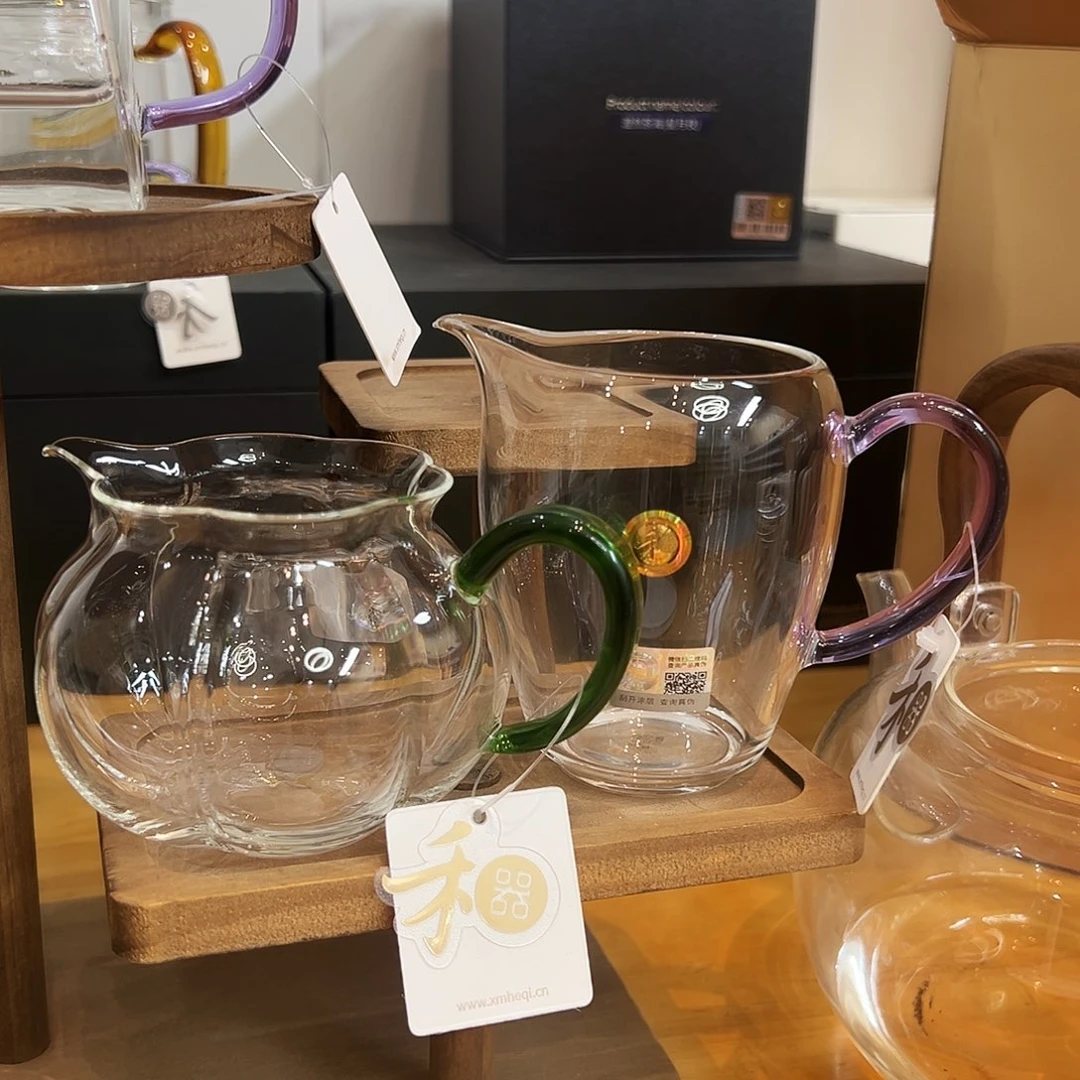 梵***）禾器纳福公道杯湖绿色➕澈然公道杯浅紫色