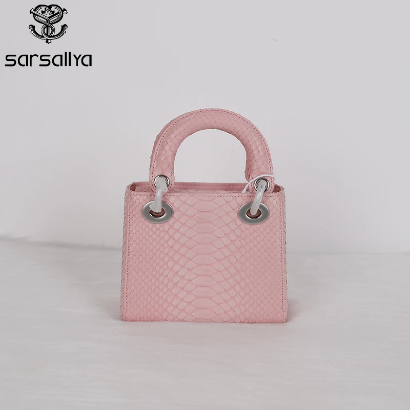 【饰你自制】蟒蛇手提包三格小号手拎包轻奢中号单肩包少女粉显眼包