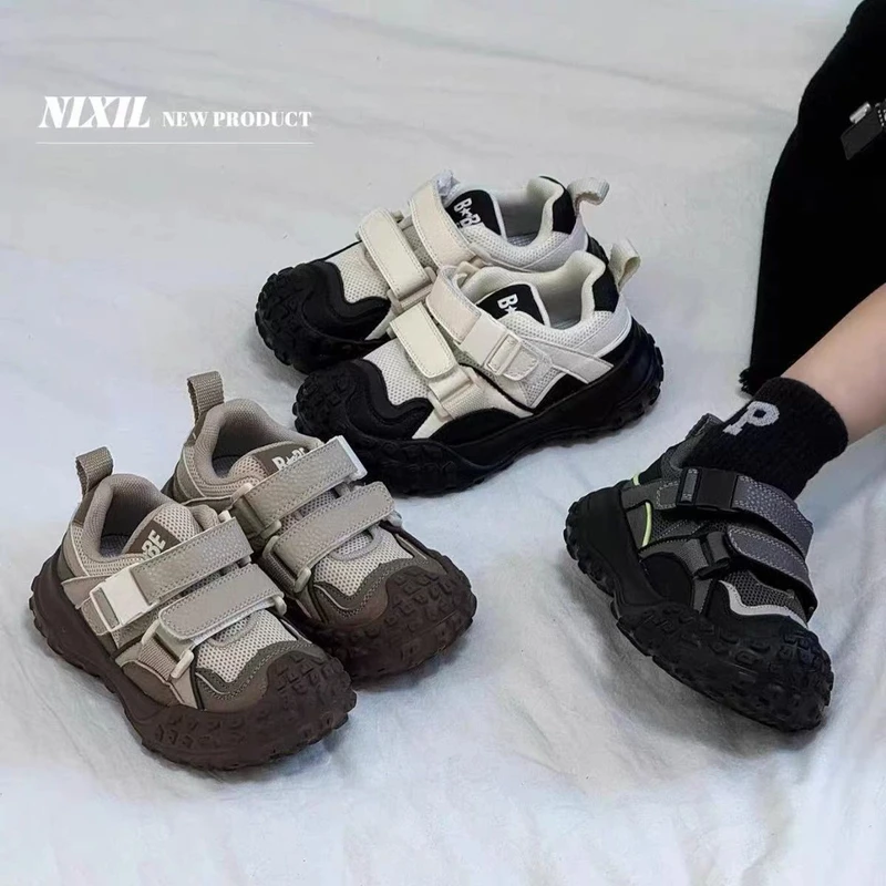 ABC 儿童老爹鞋2025春季新款男童网面透气运动鞋跑步鞋女童休闲鞋