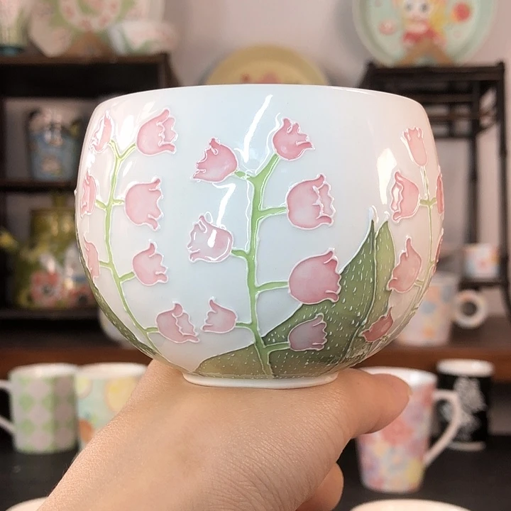 浔也手作立体釉杯
