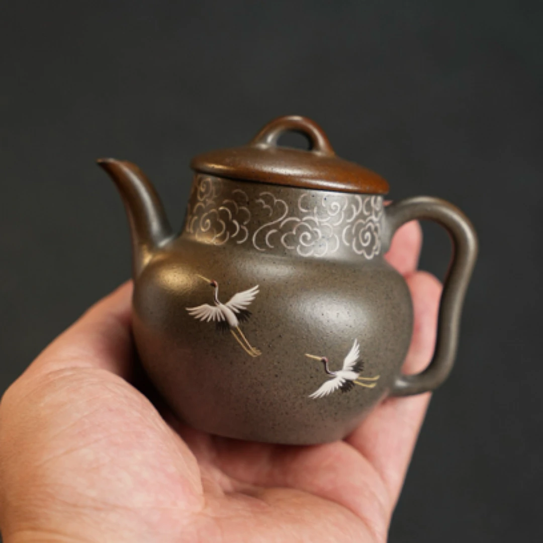 执壶二式·柴烧款·130cc 古法柴烧 极具质感 韵味十足 全手工