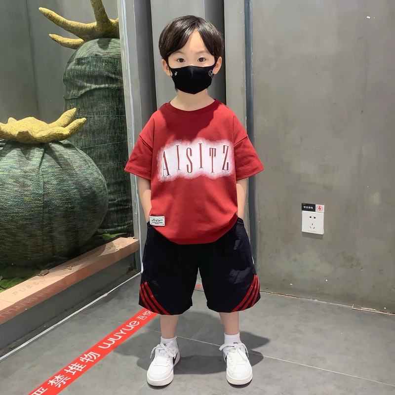 儿童夏装衣服2025新款男童夏套装休闲小男孩薄款短袖宝宝夏日穿搭