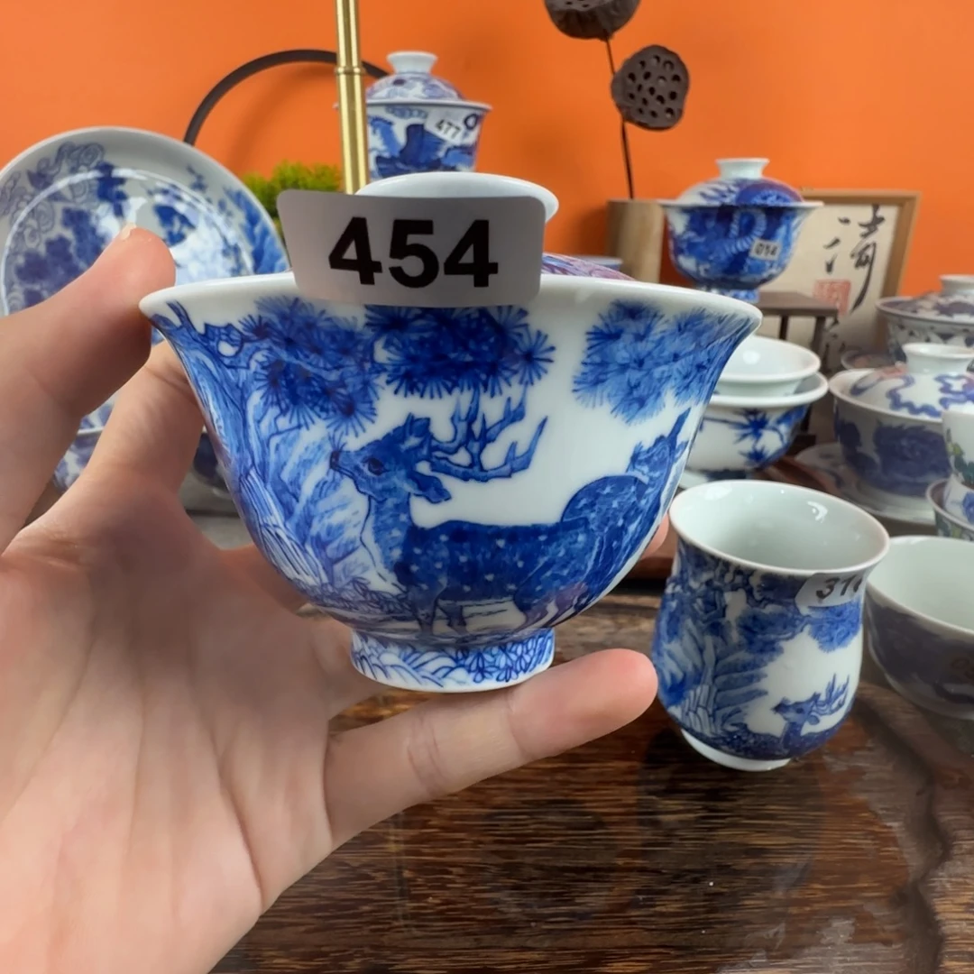 瓷片景德镇手绘青花茶器454