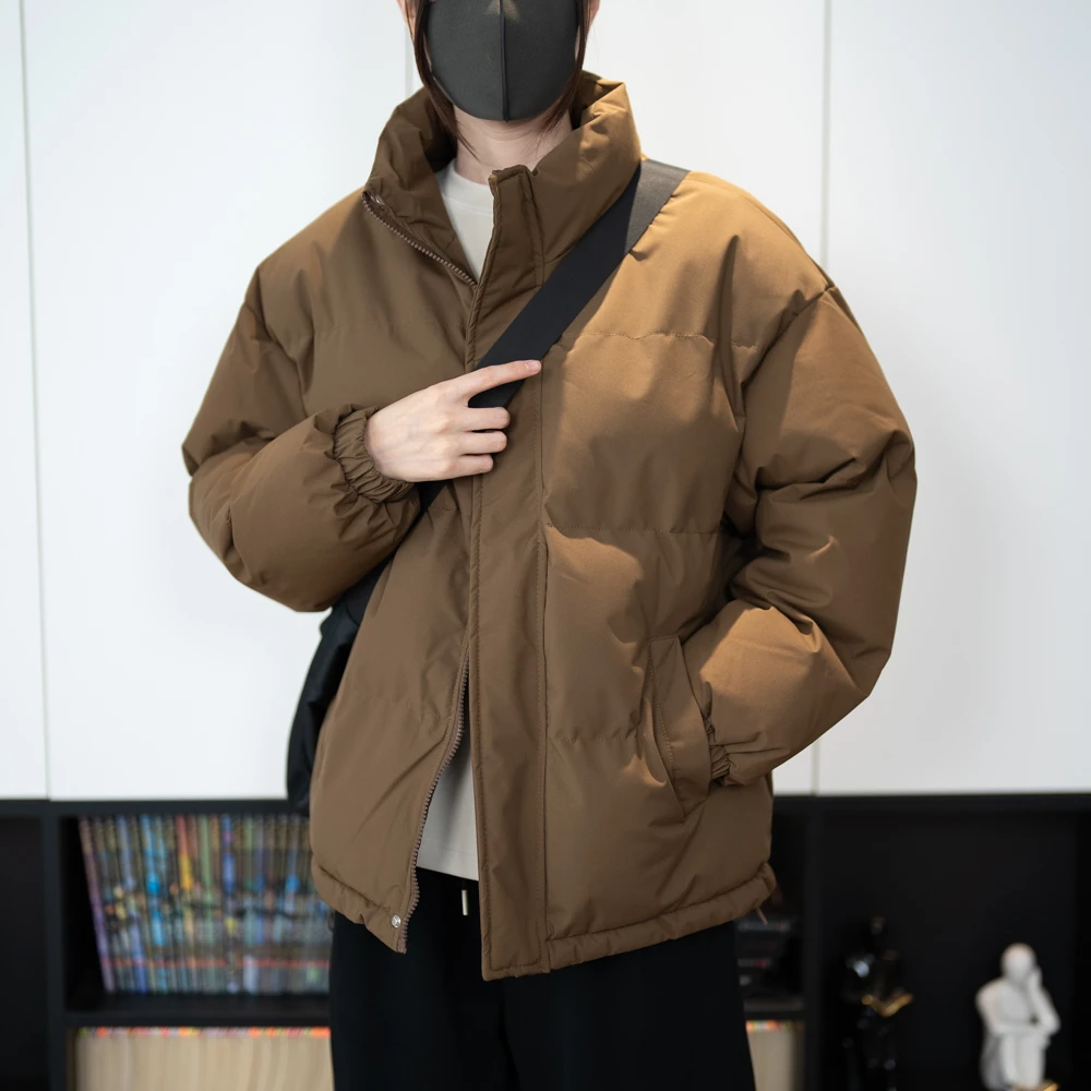 秋冬加厚防泼水防风防水面包棉服保暖御寒立领潮流休闲外套棉袄