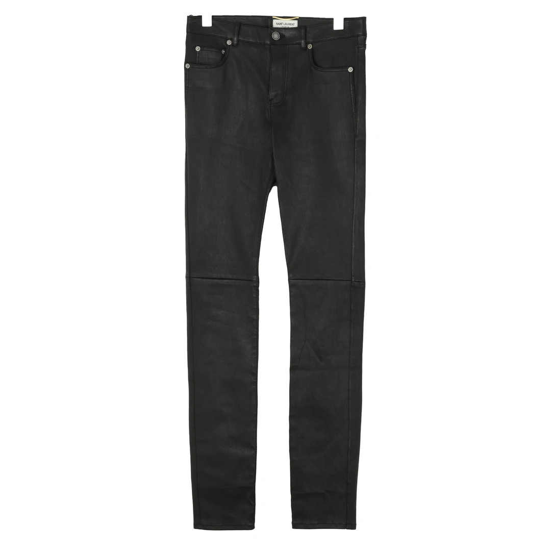 YSL/圣罗兰女式时尚直筒裤羊皮裤 17957409489837200