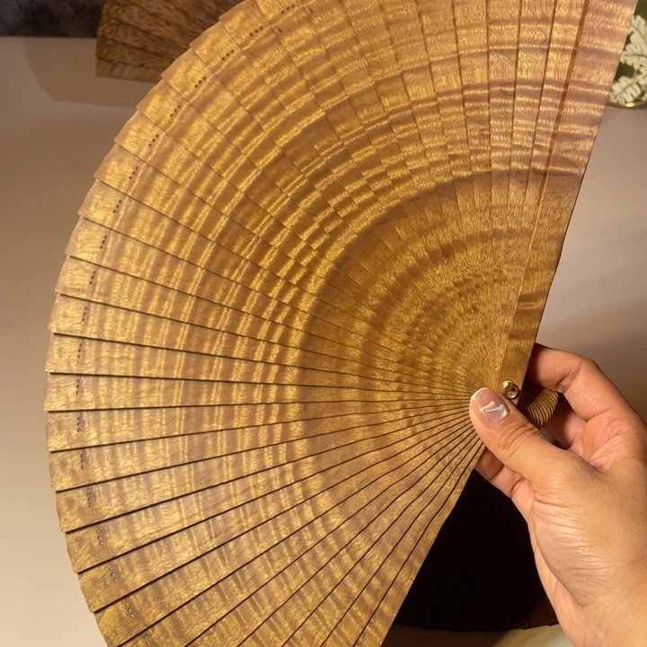 金丝楠金丝楠苏扇折扇24水波纹