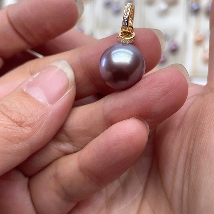 淡水珍珠吊坠(赠链)银S925镶嵌揭****厂