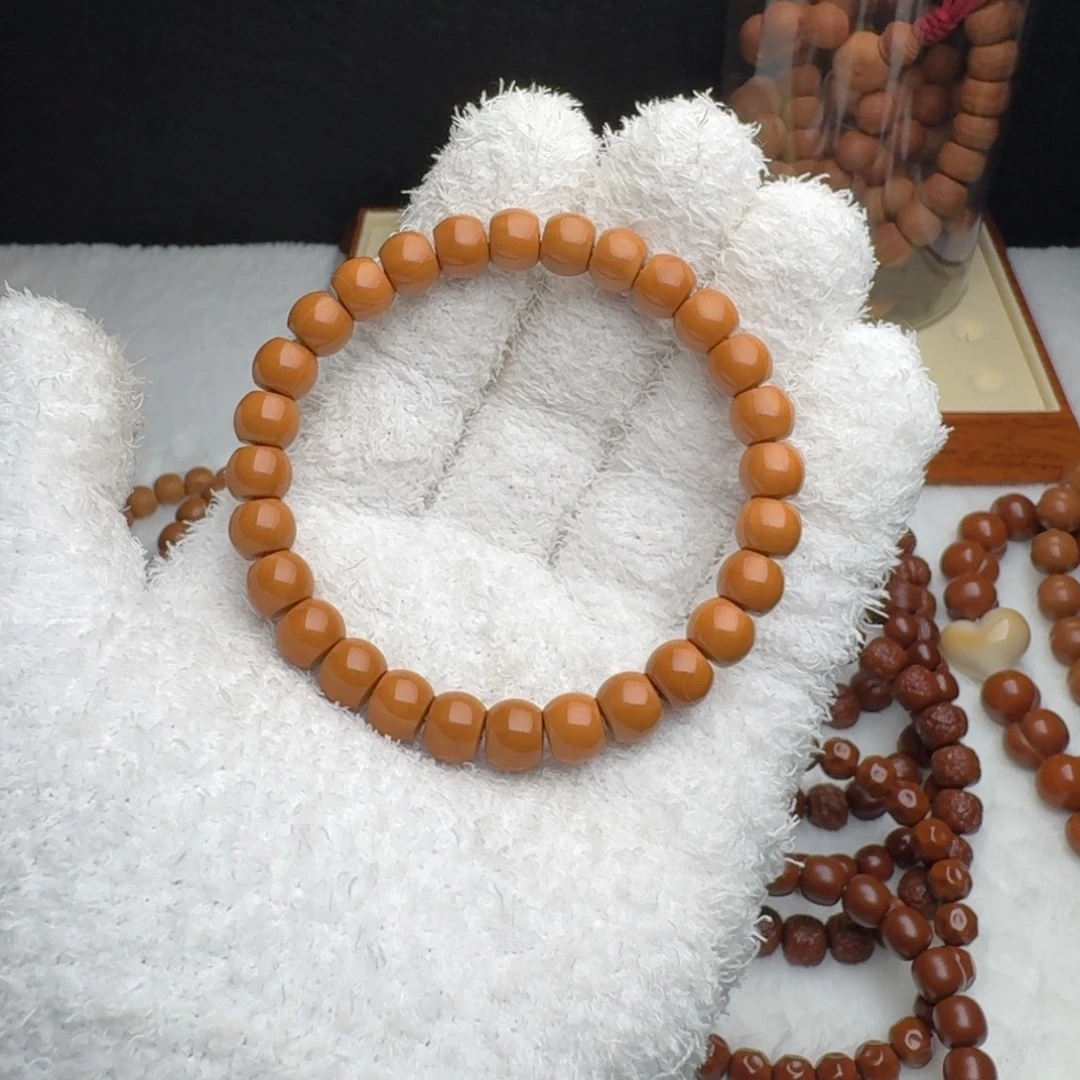 盖***饭文玩核桃手串一级品直切8