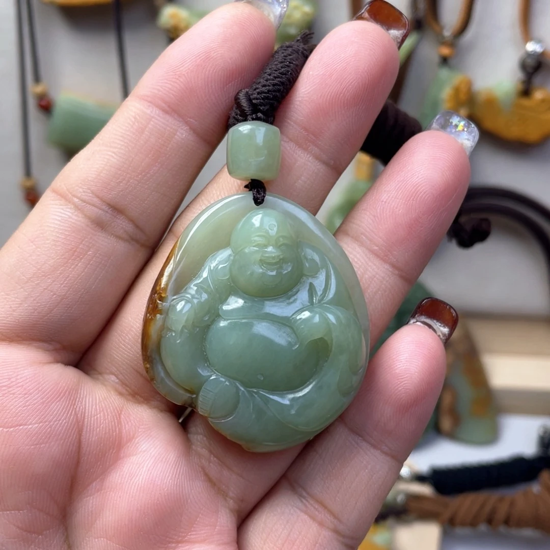 岫岩河磨玉（透闪石质玉）挂坠未镶嵌（**）