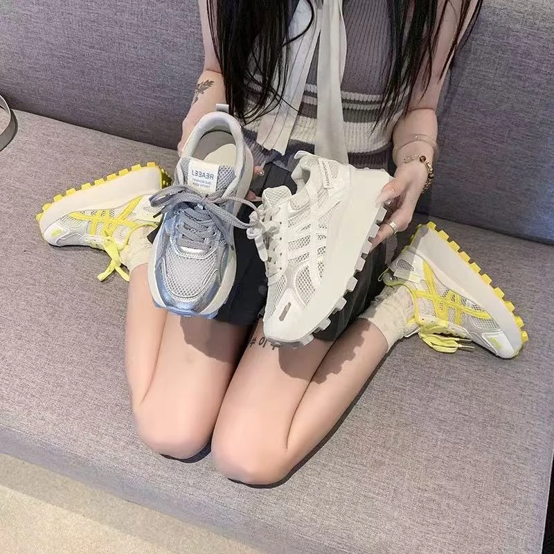 老爹鞋2025年新款舒适百搭时尚百搭夏季透气潮流厚底ins网面