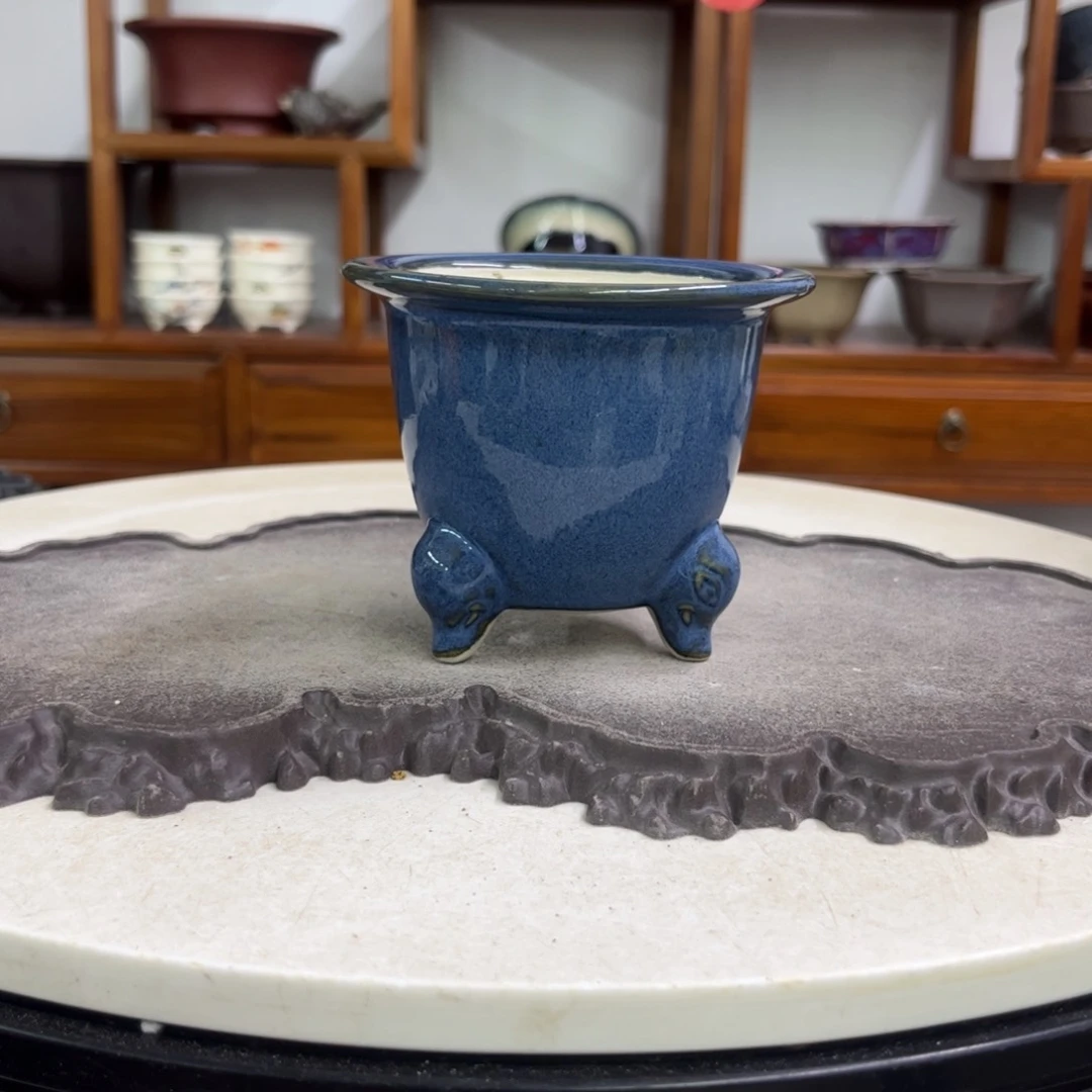 紫砂花盆原**秋瑕疵9-10.5-5。。。