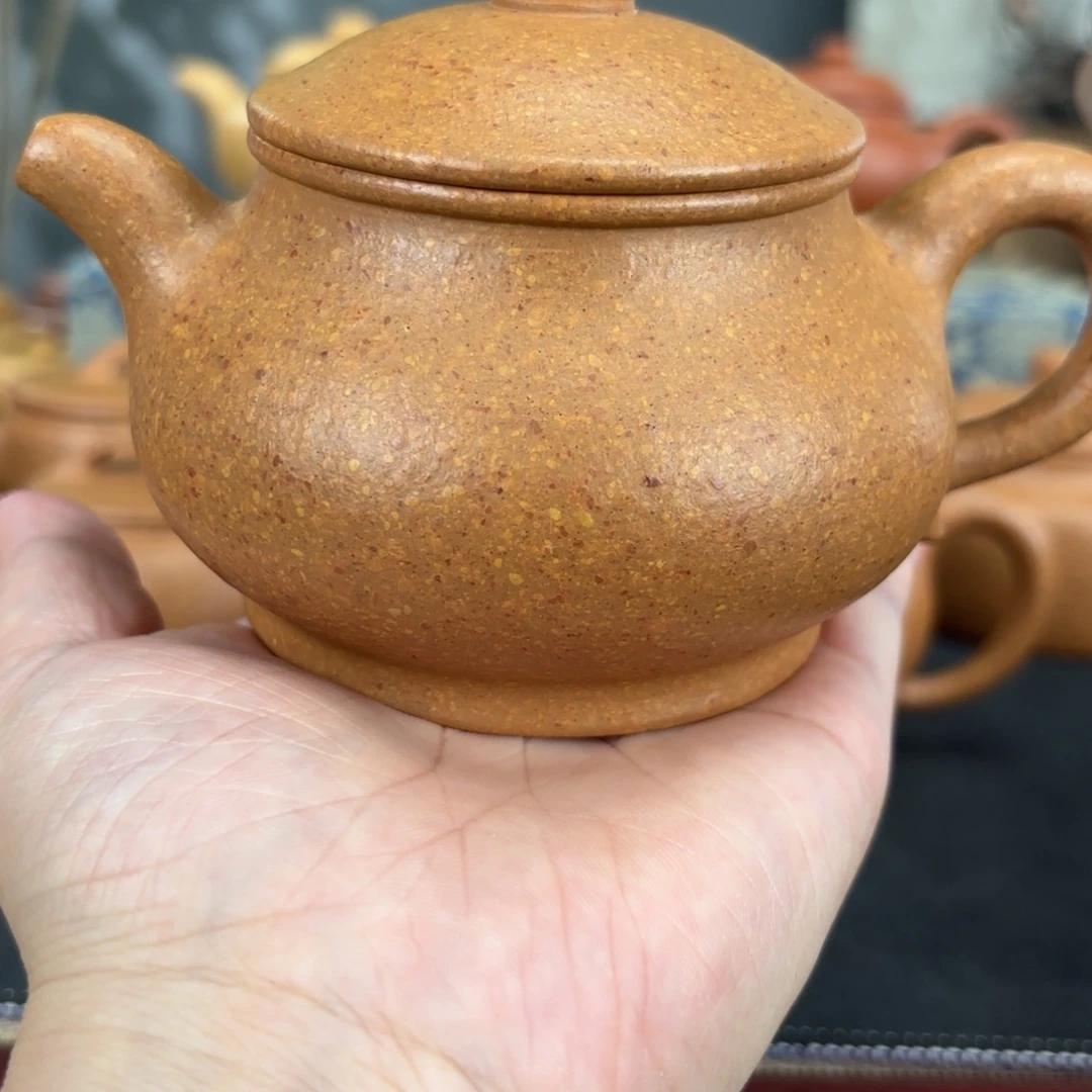 茶壶紫砂梨皮黄段潘壶230
