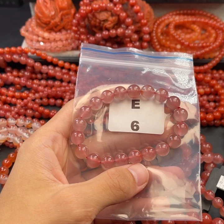 南红玛瑙未镶嵌多样性发货默认微瑕称重9mm