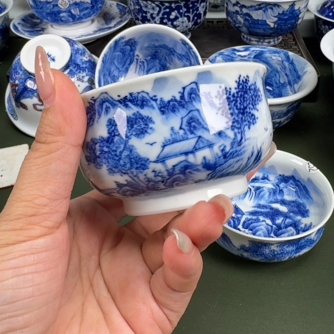 景德镇纯手工手绘茶器蒙蒙360