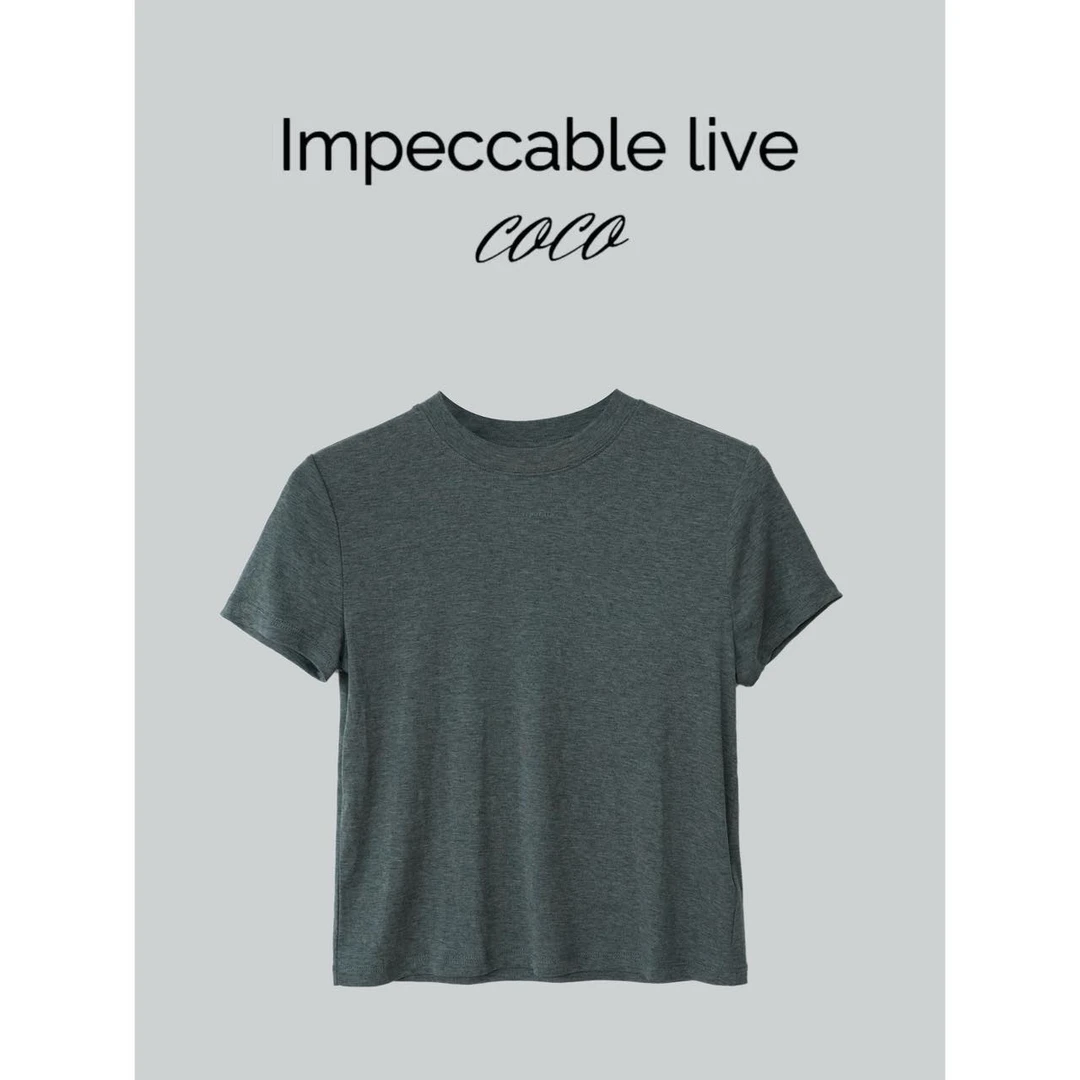 Impeccable 新款高弹正肩短袖T恤G1391