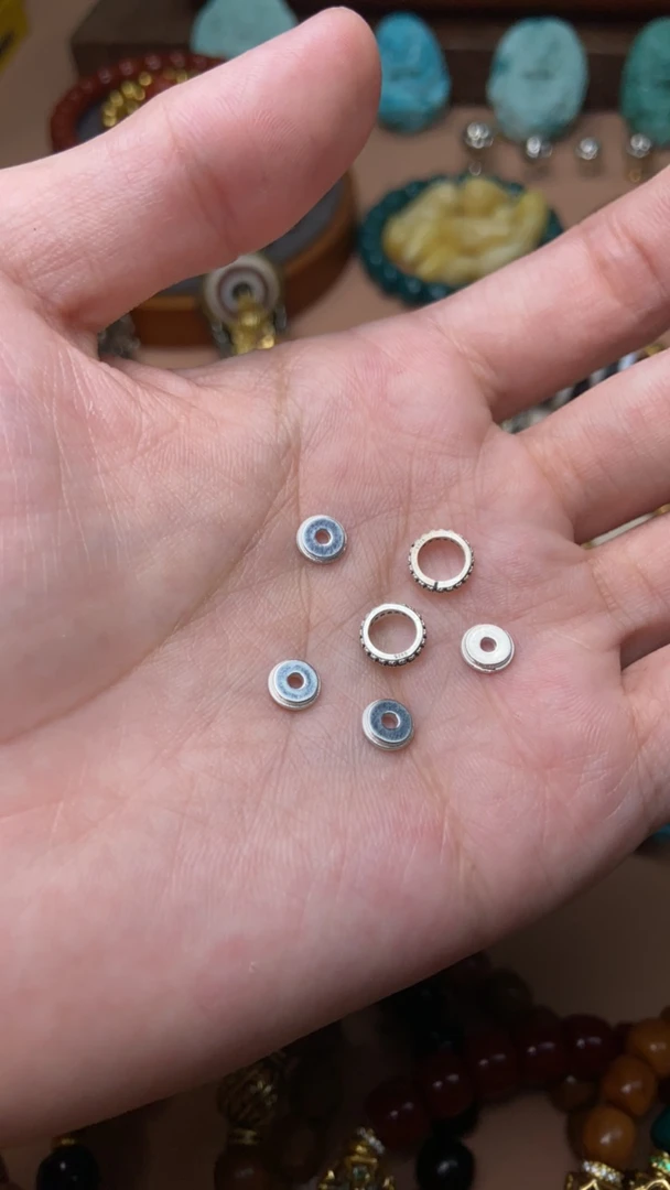 925银银制品 4号隔片6片配饰啊啊啊啊啊银色