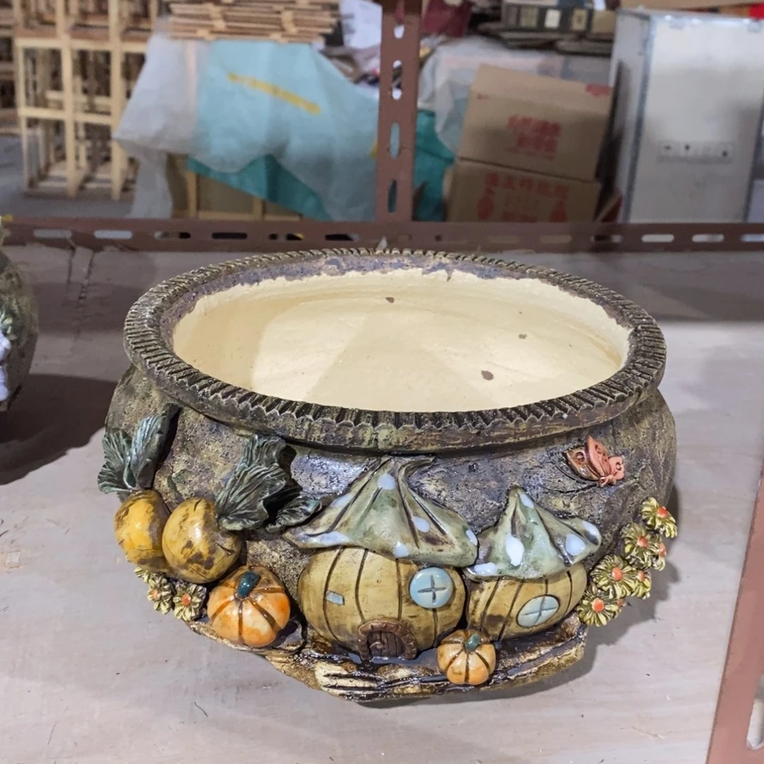 红陶青藤花器多肉花盆