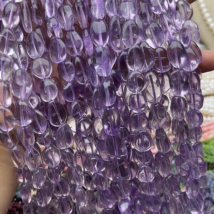 玛瑙/玉髓未镶嵌珠宝半成品一条玻利维亚紫晶随型