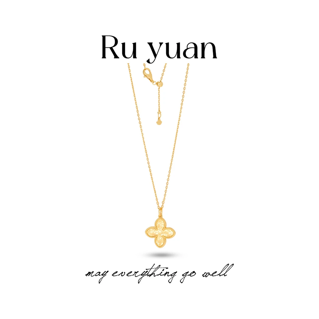 【碎碎冰】镀K金 四叶草项链RYKJ0015 RYKJ0016