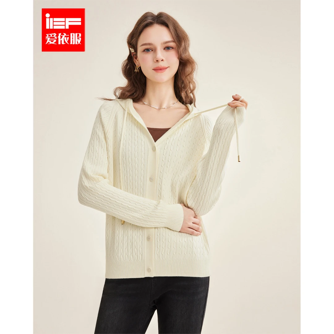 IEF/爱依服【DNA系列】2025春季新款法式温柔风毛织外套欧若风