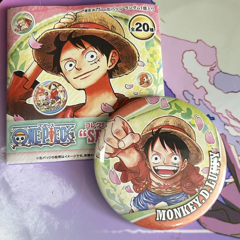 【海贼王】(全新价,看图直拍)包邮,金属吧唧精美色纸小卡