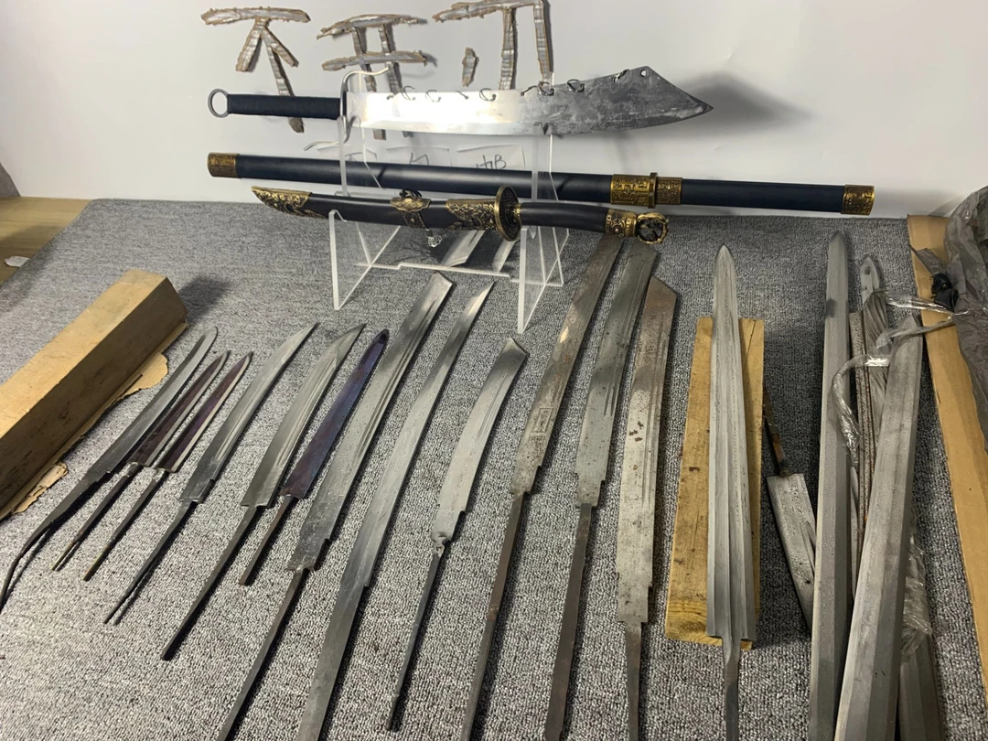 轩源作坊花纹钢未开刃适合收藏