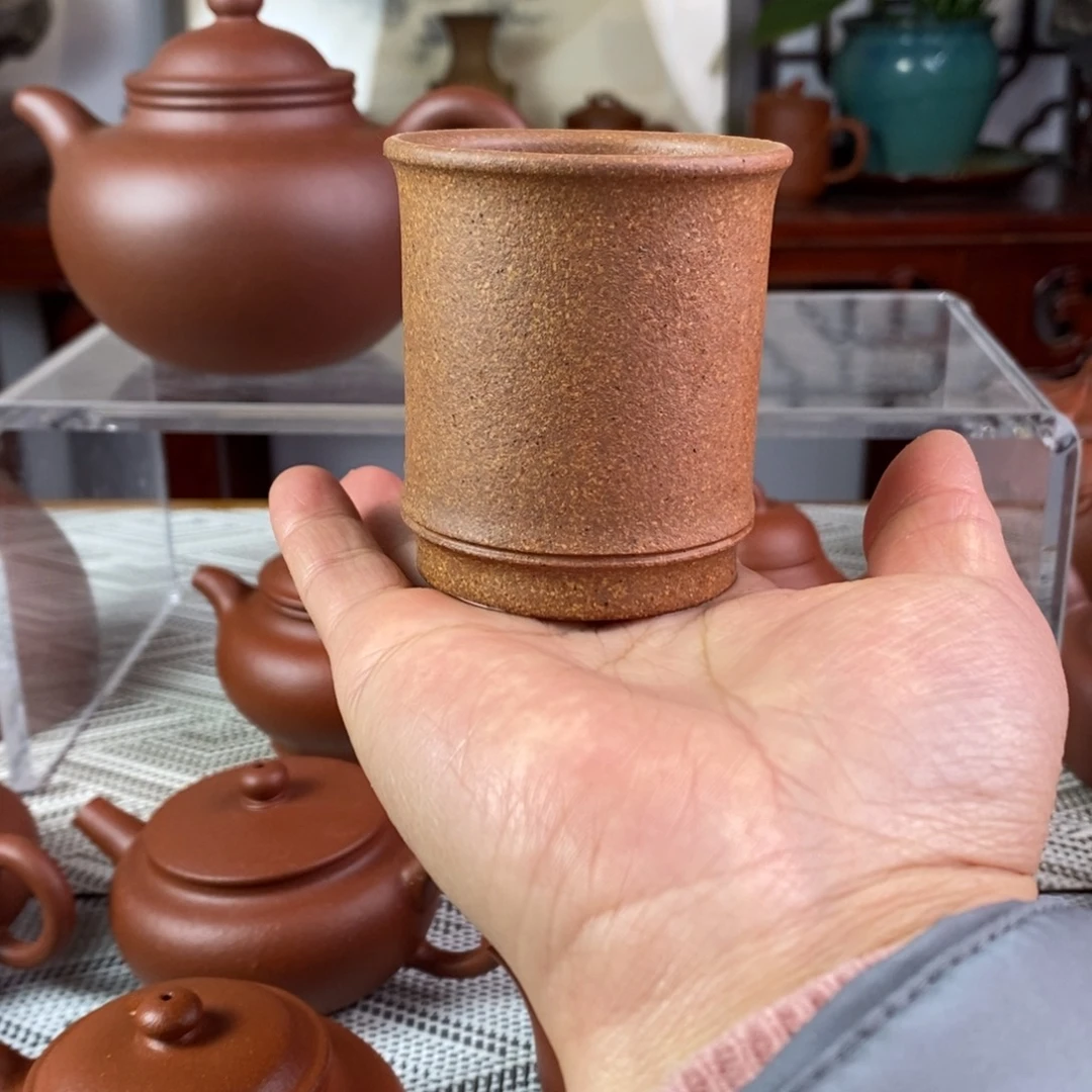 紫砂茶杯降坡泥竹节杯零添加