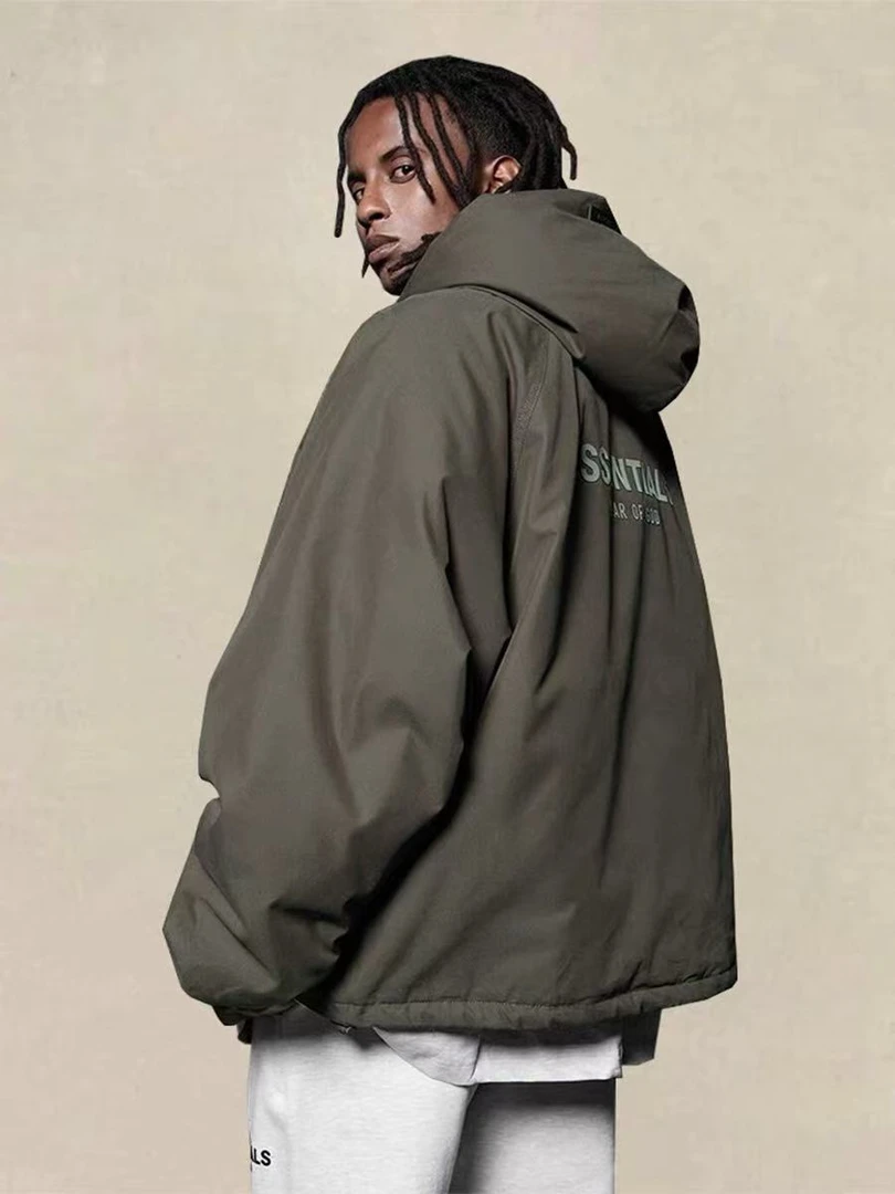ESSENTIALS棉服外套男夹克23新款拉链棉衣棉服潮