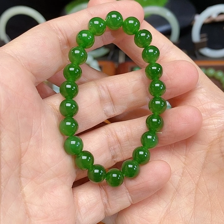 和田玉手链未镶嵌G1182单圈颜色微差