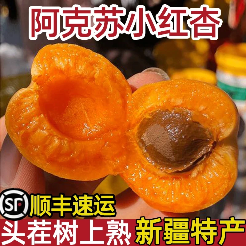 【正宗新疆特产/小红杏】水果吊干杏鲜杏当季整箱阿克苏甜杏子鲜果商品图
