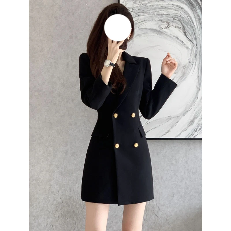 名媛气质西装连衣裙女2025秋季新款时尚优雅小众高级感职业西服裙