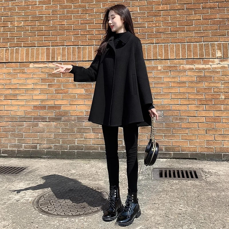 双面羊绒大衣女短款修身显瘦小个子高端羊毛呢外套女秋冬新款