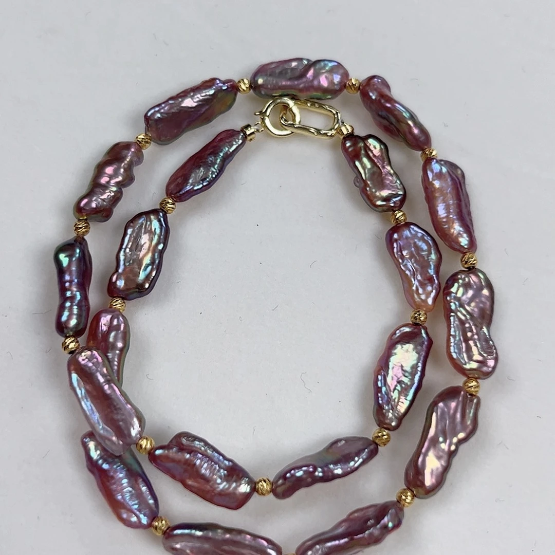 淡水珍珠银S925镶嵌项链