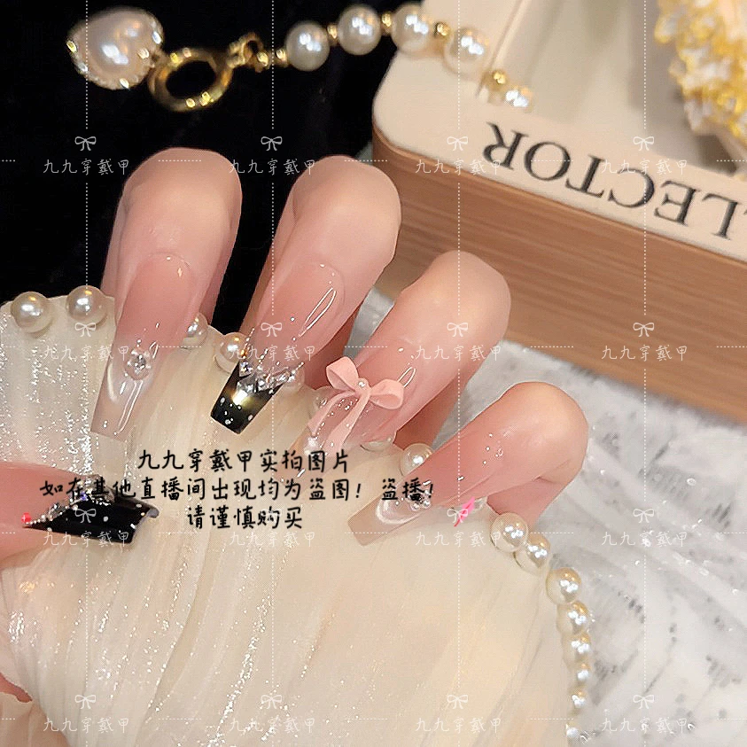 酷飒甜心 穿戴甲纯手工美甲贴片TSX